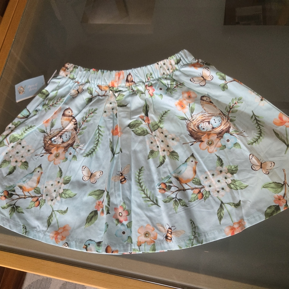 Floral Blue Skirt